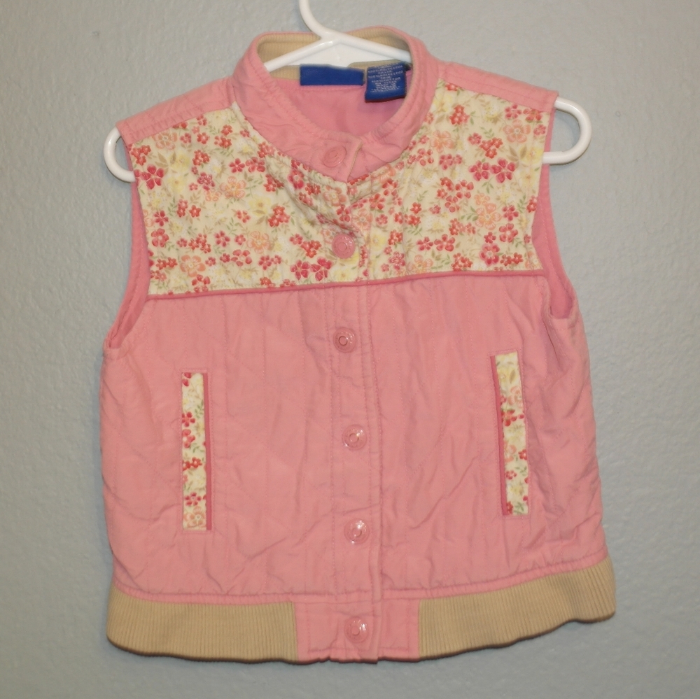 Pink and floural vest